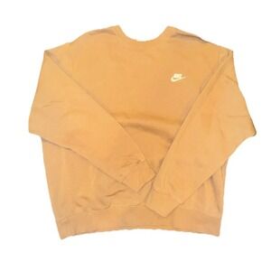 Nike Club Fleece Sweater‎ Mens Size XL Tan Sweatshirt Outdoor Athletic